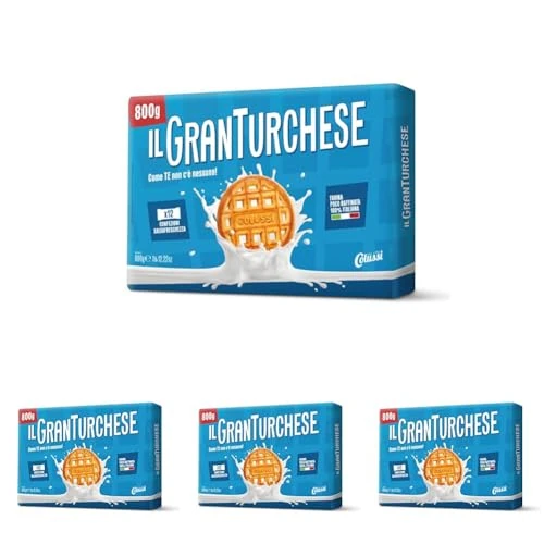 Offerta a tempo: Il GranTurchese - Biscotti Frollini con Buchi, Farina Italiana, Packaging con Carta Certificata FSC da 800g, 12 Confezioni Salvafreschezza (Confezione da 4) - 20% da 13.96 € a 11.16 €