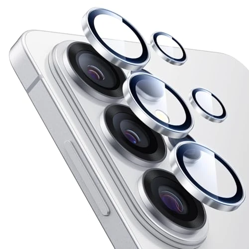 Offerta a tempo: ESR Protezione per l'obiettivo della fotocamera per Samsung Galaxy S26 Ultra, Protezioni individuali in vetro temperato ultra-sottile resistente ai graffi con bordi in alluminio, 1 Set, Argento - 5% da 14.99 € a 14.24 €