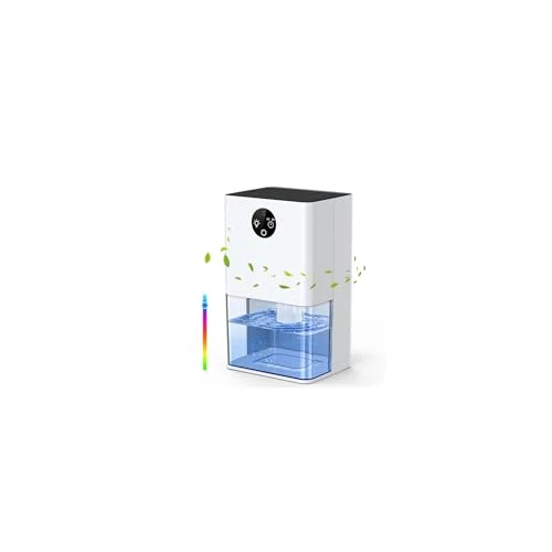 Oferta limitada: Deshumidificador 1800ML, Deshumidificadores de Humedad Silencioso Eléctrico Bajo Consumo 22.5W, Temporizador 4/8H, Apagado y Descongelación Automático, Luz Ambiental para Dormitorio, Armario, Baño de 99.99 EUR a 55.99 EUR (ahorro 44%)