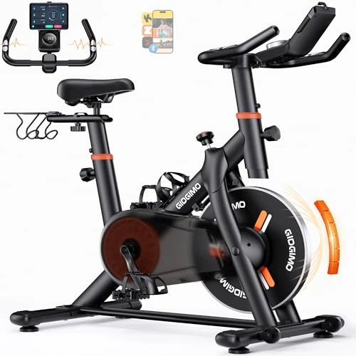 Oferta limitada: GIDGIMO 2026 Nuevo Bicicleta Estática Silenciosa para Casa con Resistencia Ajustable, Asiento Transpirable, Monitor LCD, Pulsómetro, Entrenamiento en Casa, Capacidad Máxima 200 kg de 299.00 € a 299.00 € (ahorro 0.00%)