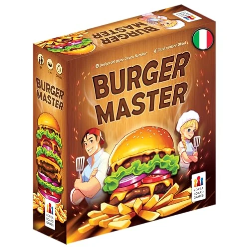 Offerta a tempo: Asmodee Burger Master – Gioco da Tavolo di Destrezza e Velocità, Sfida in Tempo Reale per Famiglie e Amici, 2-6 Giocatori, 8+ Anni, Partite da 10-15 Minuti, Edizione in Italiano - 50% da 19.98 € a 9.99 €