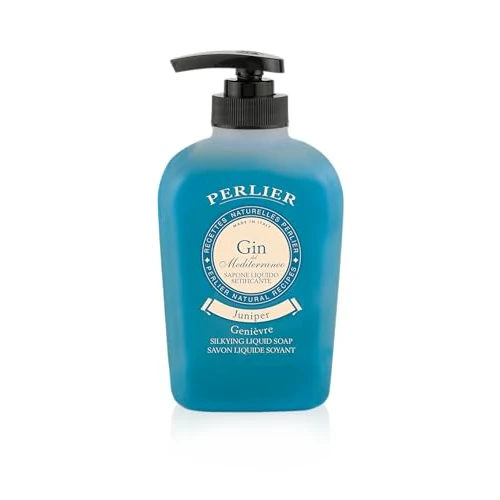 Offerta a tempo: Perlier Sapone Liquido Gin del Mediterraneo 300ml, Gel Detergente Mani e Viso con Note Aromatiche di Ginepro, Azione Rinfrescante e Levigante, Pelle Morbida e Liscia, Fragranza Unisex Moderna - 0.00% da 9.60 € a 9.60 €