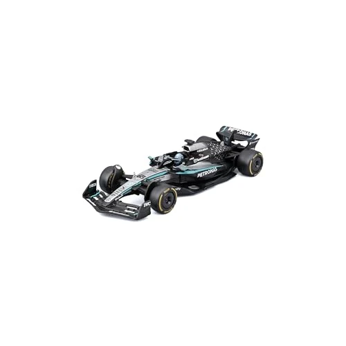 Offre limitée : Bburago - Mercedes-AMG W16 2025#63 Russell, Voiture Miniature à l'échelle 1:43 avec vitrine, réplique détaillée de la Mercedes F1, Socle Inclus, Licence Officielle, âge recommandé 14+ Ans de 24.99 € à 24.99 € (0.00% de remise)