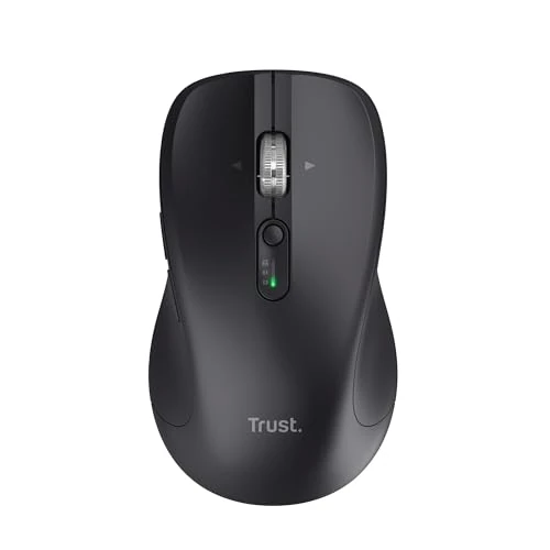 Offerta a tempo: Trust Treva Mouse Wireless con Rotellina Ultra Rapida e Scorrimento Orizzontale, Bluetooth + 2.4GHz, Pulsanti Silenziosi, 85% Plastica Riciclata, Mouse Bluetooth Multi-Dispositivo per PC Mac, Nero - 22% da 24.99 € a 19.59 €
