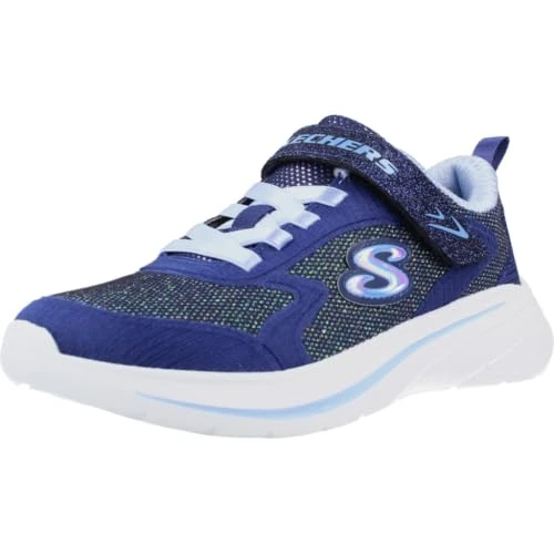 Offerta a tempo: Skechers Wave 92 - Sneaker da Ragazza, in Tessuto Blu Navy/Bordo Azzurro, Taglia 42 - 27% da 39.95 € a 29.20 €