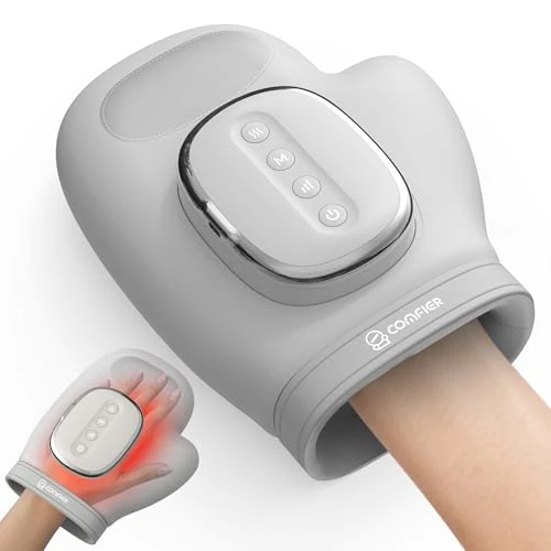 Offerta a tempo: COMFIER Massaggiatore Mani Wireless, Massaggiatore Elettrico di Grandi Dimensioni Migliorato con Funzione di Calore e Compressione, per Polsi e Dita, Regalo Donna Uomo - 0.00% da 74.11 € a 74.11 €