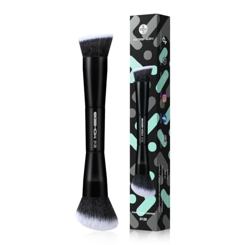 Offerta a tempo: EIGSHOW Pennello Doppia Punta Fondotinta & Contorno Viso, Nero (D120) - 5% da 9.99 € a 9.49 €