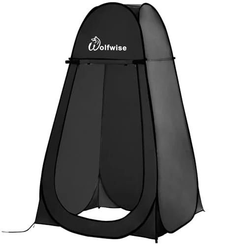 Oferta limitada: Wolfwise Tienda De Campaña Pop Up, Tiendas Instantáneas Carpas Vestidor Vestuario Espacioso para Camping, Ciclismo, Baño, Ducha, Playa, Ancho 40 " (100 cm), Alto 75" (190 cm), Negro de 38.62 € a 35.99 € (ahorro 7%)