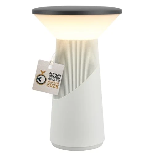 Offerta a tempo: BRILONER - Pilia lampada da tavolo senza fili, touch dimmer continuo, ip44, cavo usb-c, lampada da scrivania senza fili, comodino, German Design Award 2026, 15 x 24 cm, grigio chiaro antracite - 13% da 29.95 € a 25.99 €