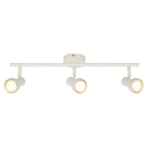 Offerta a tempo: BRILONER - Plafoniera orientabile, attacco GU10, max 9 W, faretti soffitto, lampada soffitto, plafoneria, plafoniere, camera da letto, faretto, faretti cucina, 47,5 cm, bianco antico - 0.00% da 24.95 € a 24.95 €