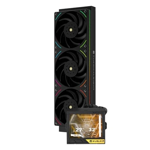 Thermalright-TR Mjolnir Vision 360 UB PRO ARGB - Raffreddatore per CPU Aio, specifica 360 con ventola in linea, schermo LCD da 3,5" con risoluzione 640 x 480 per AM4/AM5; Intel lga1851