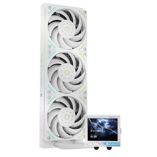 Thermalright-TR Mjolnir Vision 360 UB PRO ARGB - Raffreddatore per CPU Aio, specifica 360 con ventola in linea, schermo LCD da 3,5" con risoluzione 640 x 480 per AM4/AM5; Intel lga1700/1851