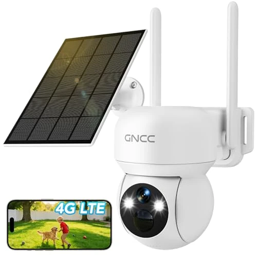 Offerta a tempo: GNCC 4G LTE Telecamera Esterno Solare con SIM, Rilevamento del Movimento - 51% da 59.99 € a 29.40 €