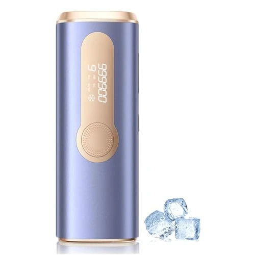 Haarlosy Epilatore Luce Pulsata con Ghiaccio - 3 IN 1 IPL Epilatore Laser per Donna e Uomo, 9 Livelli di Energia Regolabile Adatto a Corpo, Viso, Ascelle, Gambe Sensibili LCN1206