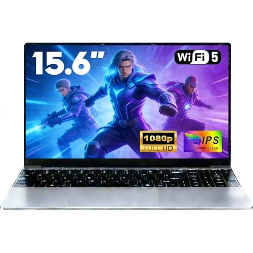 CHIFUYOU Laptop 1 TB SSD 16 GB RAM kommerzieller Laptop 15,6 Zoll Gaming Laptop i5-7Y54 bis zu 3,2 GHz, Win 11, 1920x1200p, 6000 mAh, Tastatur mit Hintergrundbeleuchtung