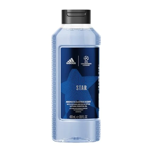 adidas UEFA Star Edition, Gel Doccia Bagnoschiuma Uomo, Formula Vegana, 400ml (Confezione da 6)