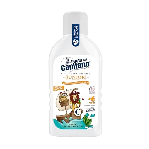 Pasta del Capitano Collutorio Junior Menta Dolce - 400 Ml - 400 ml (Confezione da 3)
