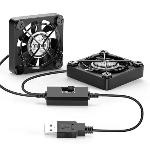 Oferta limitowana: OTraki Mini wentylator USB 40 x 40 x 10 mm, podwójny mini USB PC wentylator z 3 regulowanymi prędkościami, do komputera, laptopa, routera, szafy, telewizora Box, PS4, projektorów, routerów i innych z 65.31 zł na 65.31 zł (oszczędź 0.00%