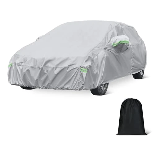 Oferta limitada: Amazon Basics Funda Completa para Coche, se Ajusta a Vehículos de hasta 460-483cm, plateado de 72.59 € a 61.70 € (ahorro 15%)