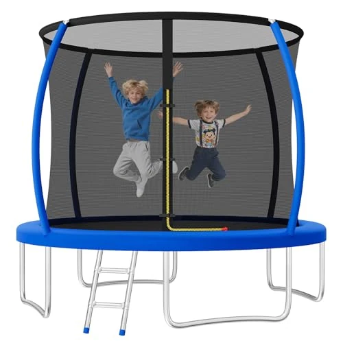 JUMMICO Trampoline d'extérieur Ø 183/228/290/360 cm Ensemble Complet avec Filet de sécurité, échelle, Housse de Protection pour Les Bords et Accessoires de Montage, Trampoline de Jardin pour Enfants
