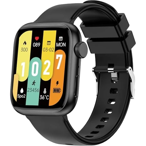 zaisia Smartwatch dla mężczyzn i kobiet, zegarek fitness 1,85", z pulsometrem, smartwatch, z funkcją wiadomości i połączeń, wodoszczelność IP68, tracker fitness, do systemów Android i iOS
