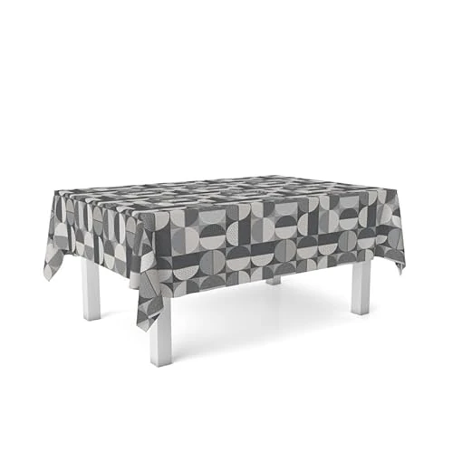 Zeitlich begrenztes Angebot: ECOMMERC3 Wachstuch, rechteckig, Größe 250 x 140 cm, Stil, Haltbarkeit und einfache Reinigung für Ihren Tisch, fleckenabweisende und wasserdichte Wachstuch-Tischdecke - MENO GRAU von 16.66 € auf 16.66 € (0.00% Rabatt)