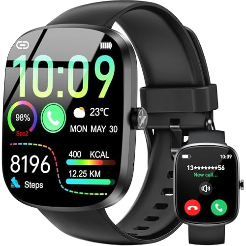 OUKITEL Smartwatch Uomo Donna, 1.91" Orologio Smartwatch con Effettua/Risposta Chiamate, 140+Modalità Sportive Impermeabile IP68, Smart Watch con Monitoraggio del SpO2/Sonno/Contapassi per IOS/Android
