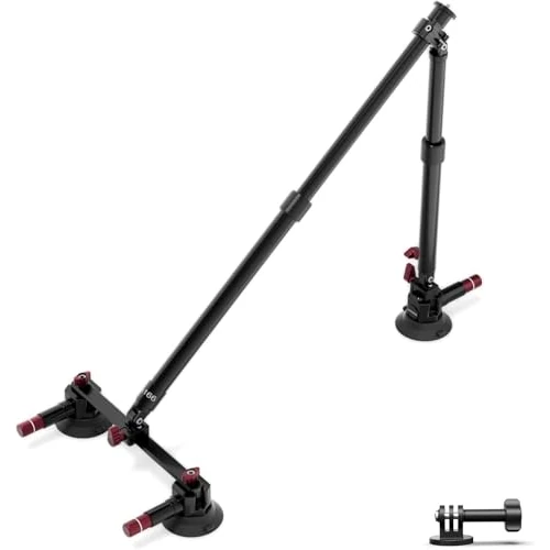 Zeitlich begrenztes Angebot: NEEWER Dreifach Saugnapf Halterung Auto Set, Zwei 24" Verlängerungsstangen aus Aluminiumlegierung, NATO Schiene, Actionkamera Adapter kompatibel mit GoPro DJI Insta 360, max Last 2,2 lb, CA166 von 102.99 € auf 89.99 € (13% Rab