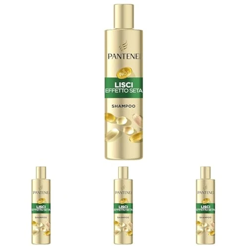 Offerta a tempo: Pantene Pro-V Miracle Serum Shampoo Lisci Effetto Seta, con Acido ialuronico, Il potere di un siero in uno shampoo, Per capelli crespi e secchi, 250 ML (Confezione da 4) - 24% da 23.60 € a 17.96 €
