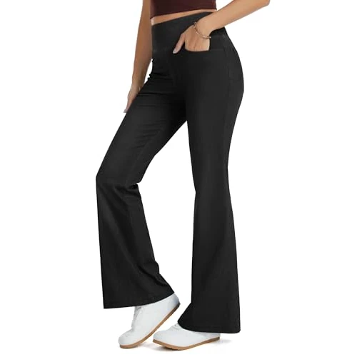 Offerta a tempo: THE GYM PEOPLE Jeans Bootcut Donna Vita Alta Stretch Jeggings Zampa - 18.53% da 37.99 € a 30.95 €