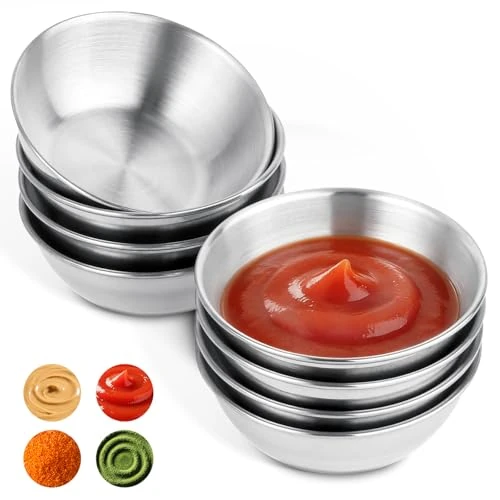 Offerta a tempo: VINATO 8 Pezzi Ciotoline Acciaio Inox, 140ml per Salse e Snack, Antipasti - 0.00% da 13.99 € a 13.99 €