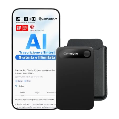 Offre limitée : Comulytic Note Pro Enregistreur Vocal IA, Dictaphone IA avec Transcription de 169.99 € à 139.99 € (18% de remise)