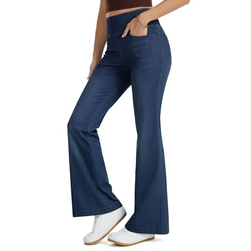 Tijdelijke aanbieding: THE GYM PEOPLE Jeans Bootcut Hoge Taille Stretch Jeggings Uitlopend van 36.99 € naar 31.44 € (15.0% korting)