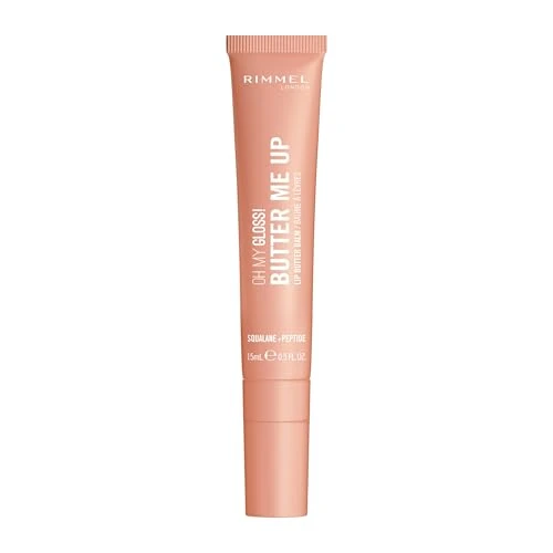 Offerta a tempo: Rimmel London Oh My Gloss Butter Me Up Lip Butter Balm, Balsamo labbra idratante, Balsamo labbra colorato, Cura delle labbra, Idratazione, Nutriente, Squalano, 15 ml, 006 Chai - 31% da 13.50 € a 9.31 €