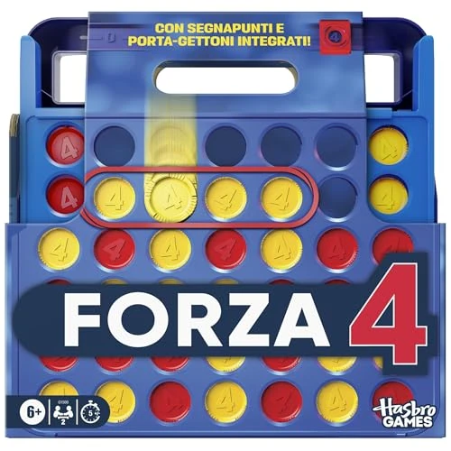 Oferta limitada: Juegos Oficiales Hasbro, Forza 4 (edición 2025) | Bolsa todo en uno, maleta, tarjeta de puntuación | A partir de 6 años | 2 jugadores | Juegos para familias, niños y niñas - Versión italiana de 15.66 € a 15.66 € (ahorro 0.00%)