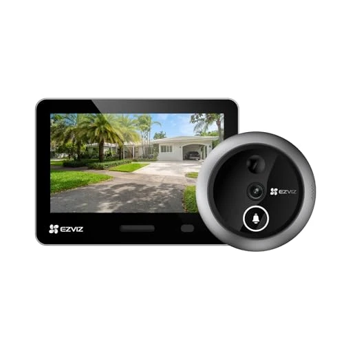 Offerta a tempo: EZVIZ EP4 Spioncino Digitale WiFi 4K con Schermo Touch da 5,5", Batteria 7100mAh, Riconoscimento Facciale AI, Audio Bidirezionale, Visione Notturna, Rilevamento PIR, Supporta MicroSD 512GB, Argento - 0.00% da 199.99 € a 199.99 €
