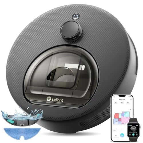 Offerta a tempo: Lefant M330 Plus Robot Aspirapolvere Lavapavimenti con Mappatura, Laser dToF, 5000Pa, Evitamento PSD, Aut0 160min, Anti-Groviglio, Evita Tappeti, Alexa/APP/WiFi, Ideale per Animali, Pavimenti Duri - 72% da 499.99 € a 139.99 €