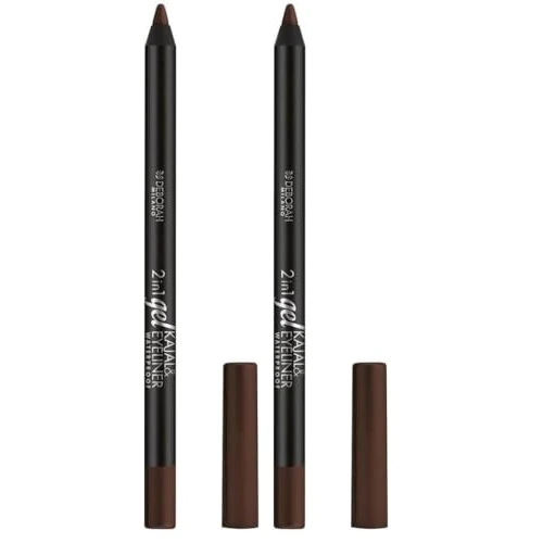 Offerta a tempo: Deborah Milano - Matita Occhi 2 in 1 Kajal e Eyeliner Waterproof, 05 Brown, a Lunga Durata, Tratto Ultra-pigmentato e Cremoso, Dona uno Sguardo Intenso e Definito, 1.4 gr (Confezione da 2) - 29% da 24.00 € a 17.00 €