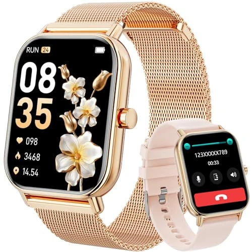 Tijdelijke aanbieding: smartwatch voor heren dames beantwoorden/bellen, 1,85'' fitnesshorloge met stappenteller hartslag-slaapmonitor, 100+ sportactiviteitstracker IP67 waterdichte smartwatch voor Android iOS van 39.99 EUR naar 29.99 EUR (korting 25%)