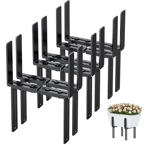 Offerta a tempo: Set di 6 supporti per fioriere a forma di H, supporti per vasi da balcone senza fori Adatti per ringhiere da balcone da 1,5 a 32 cm e fioriere da 15 a 23 cm, supporto per fioriere per ringhiere - 27% da 59.99 € a 43.99 €