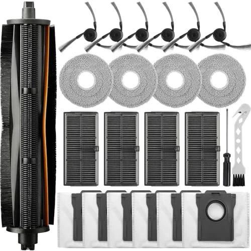 Offerta a tempo: 23 pezzi di accessori per Dreame L10s Ultra Gen 3/X40 Ultra Complete/L40 Ultra/X40 Master/Mova P50 Pro Ultra robot aspirapolvere, 1 Spazzola TriCut, 4 Filtri, 6 Spazzole Laterali, 4 Mop, 6 Sacchetti - 0.00% da 39.98 € a 39.98 €