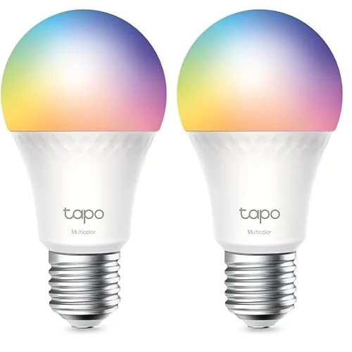Tapo Matter Ampoule Connectée WiFi, Ampoule LED E27 Multicolore 2500K-6500K, 8.6 W 1055Lm, Compatible avec Alexa, Google Home et Apple Home, Commande Vocale, Economie d'énergie, L535E (Lot de 2)