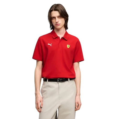 Offerta a tempo: PUMA Scuderia Ferrari F1 Polo Classica Uomo - Rosso Corsa - Taglia: M | Presenta lo scudo Scudetto sul petto, Progettato per i fan della Scuderia Ferrari F1, Design e branding ispirati al team - 30% da 55.00 € a 38.50 €