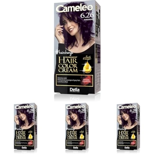 Offerta a tempo: Cameleo - Omega Plus - Tinta per Capelli - Melanzana - Colore Profondo, Duraturo - Colorazione Permanente - Protezione per i Capelli - Kit Completo per la Colorazione – 50ml (Confezione da 4) - 0% da 8.40 € a 8.40 €