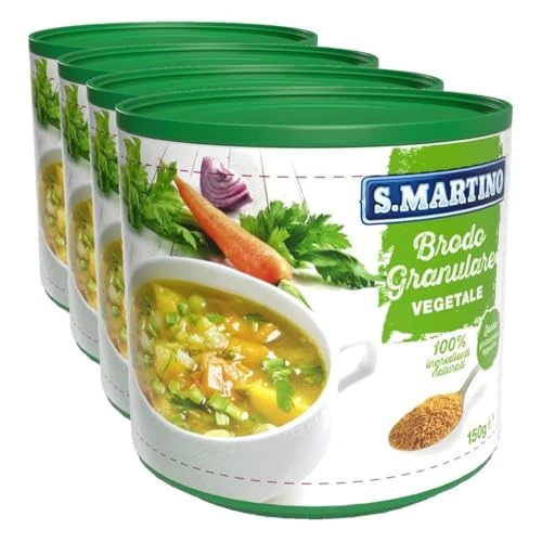 Offerta a tempo: S.Martino S.Martino - Brodo Vegetale Granulare 150G - 150 Gr (Confezione da 4) - 33% da 11.88 € a 7.96 €