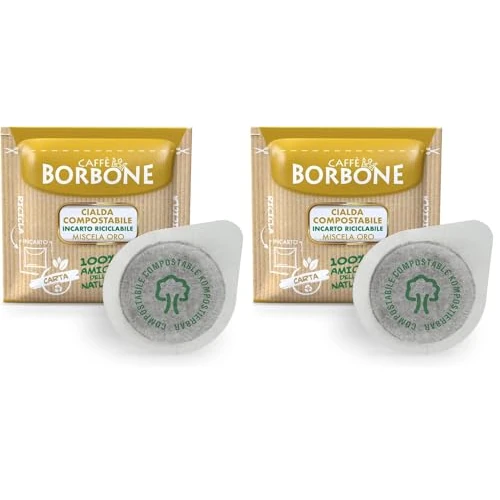 CAFFÈ BORBONE Cialda Compostabile, Miscela Oro - 50 Cialde - Sistema ESE (Confezione da 2)