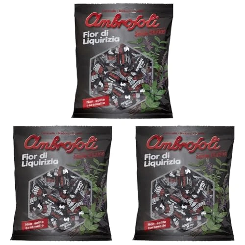 Ambrosoli Caramelle 150Gr Fior Di Liquirizia (Confezione da 3)