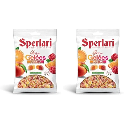 SPERLARI - CARAMELLE GRAN GELEES DUETTO GUSTO FRUTTA, 150g (Confezione da 2)