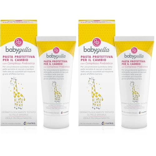 Offerta a tempo: Babygella, Pasta Protettiva per Cambio Pannolino con Complesso Prebiotico, Azione Protettiva e Lenitiva, Confezioni da 100 ml (Confezione da 2) - 14% da 9.72 € a 8.32 €