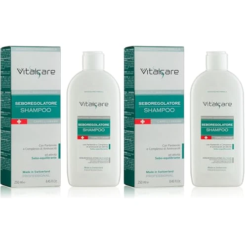 Offerta a tempo: Vitalcare | Swiss - Shampoo Seboregolatore, Purificante e Sebo-Normalizzante, ad Attività Sebo-Equilibrante, con Pantenolo e Complesso di Aminoacidi, 250 ml (Confezione da 2) - 29% da 11.78 € a 8.38 €